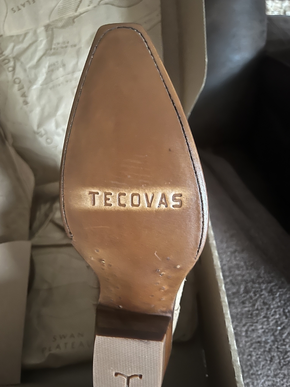 Tecovas Women’s Suede Ankle Boots in Taupe - Picture 2 of 6